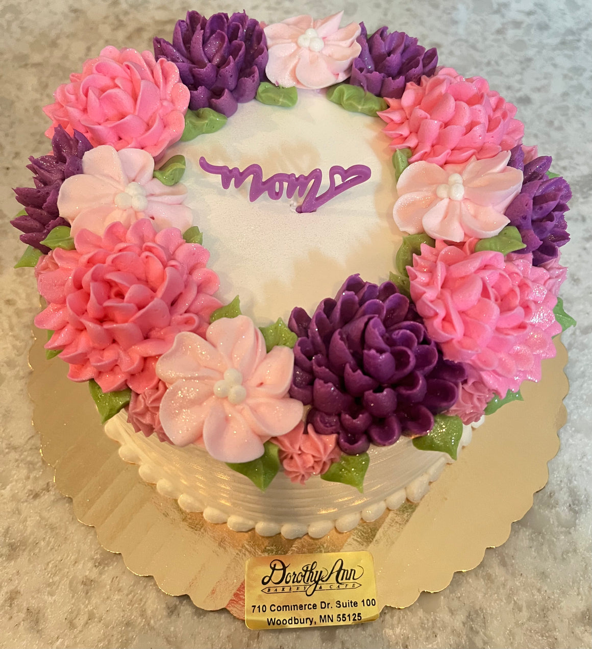 "Vivenne Design" Floral Wreath Cake Design 8" Round (Copy)