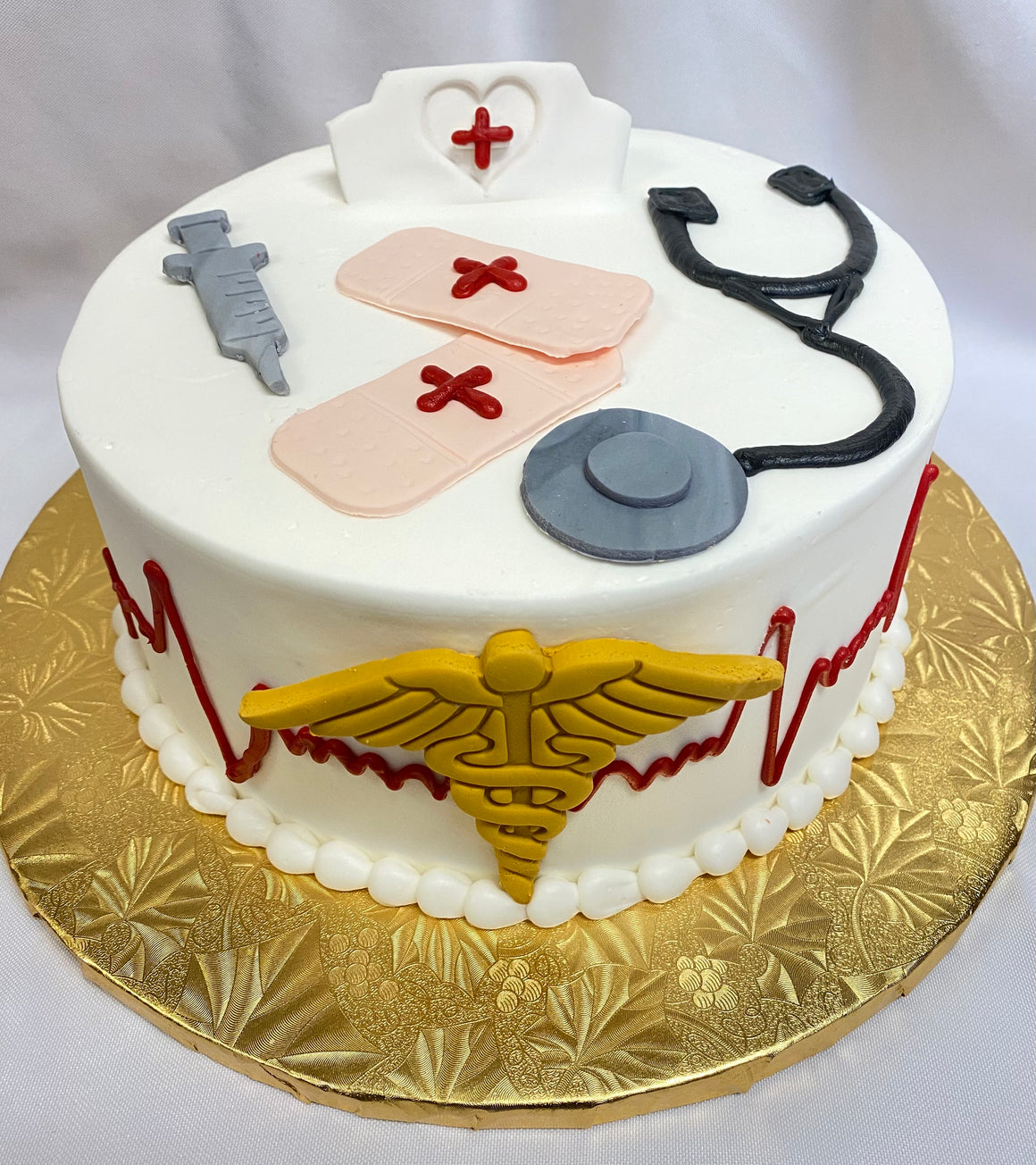 Nurse Theme Cake Design 8" Round Cake