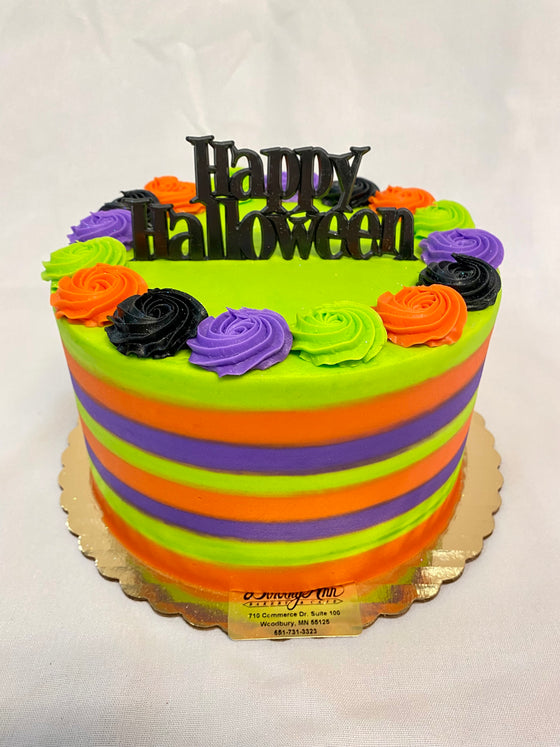 Halloween Smear Round Cake