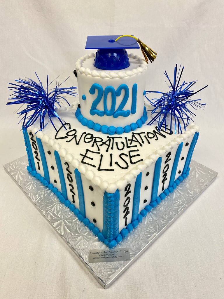 Centerpiece Graduation Cake 8-4" (Serves 25-30) (Require 7-10 days notice)