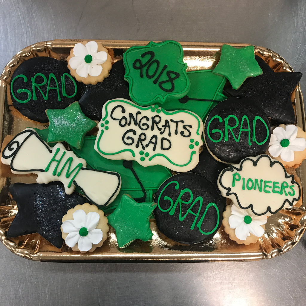 Decorated Graduation Cookie Tray