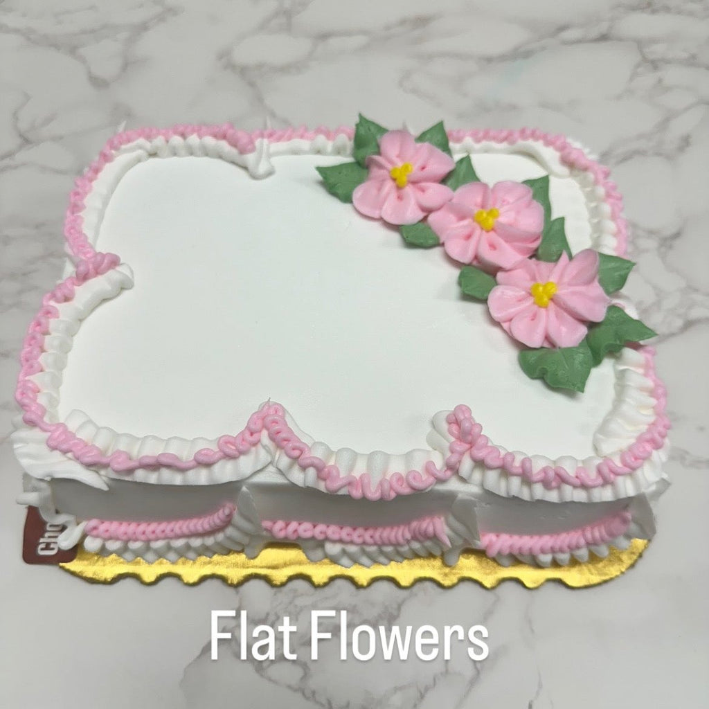 Traditional Floral Design Sheet Cake