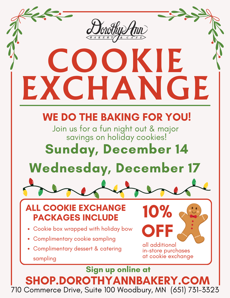 2025 Cookie Exchange Wednesday, December 17th 4:30-5:15pm