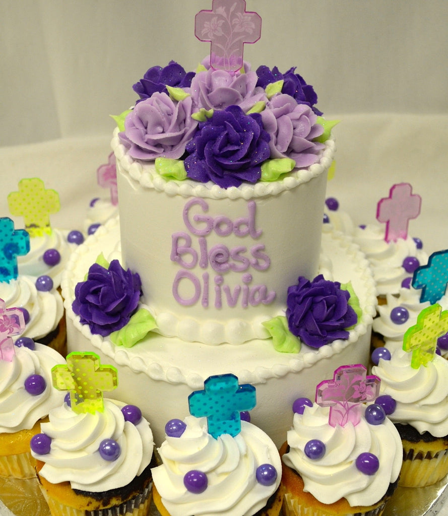 Olivia Religious Tiered Cake 7-4"