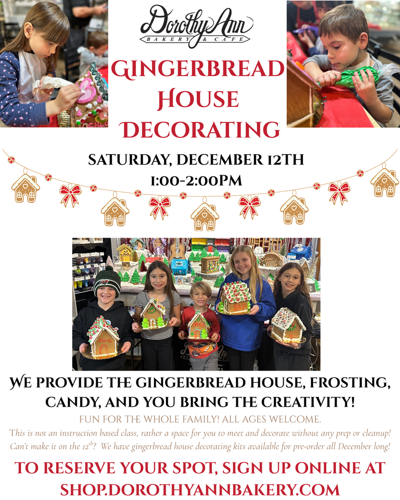 2026 Gingerbread House Decorating Sat. Dec 12th, 1:00-2:00pm