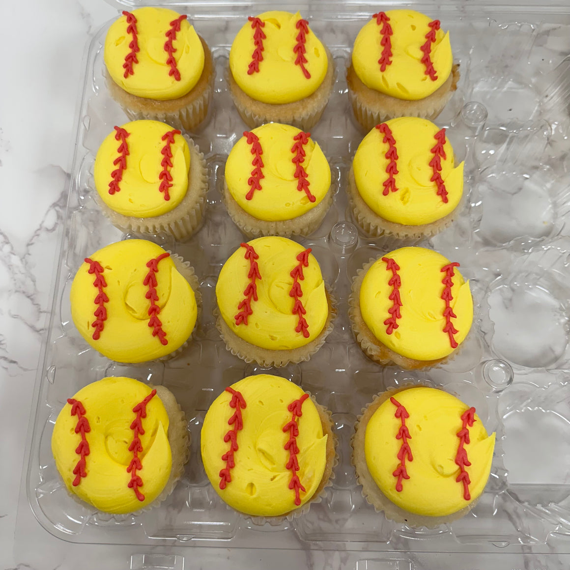 Softball Cupcakes
