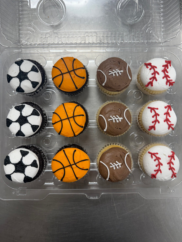 Sports Ball Cupcakes DOZEN