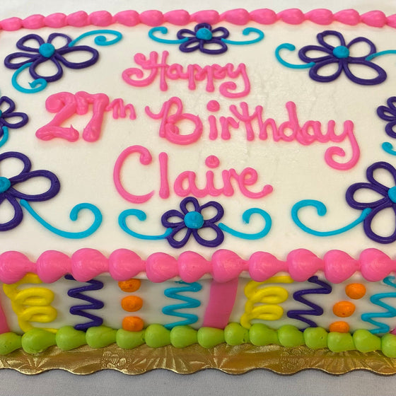 Malia Design Sheet Cake