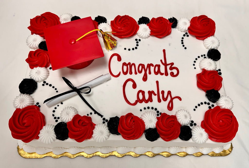 Grad Rosette Border Design Cake