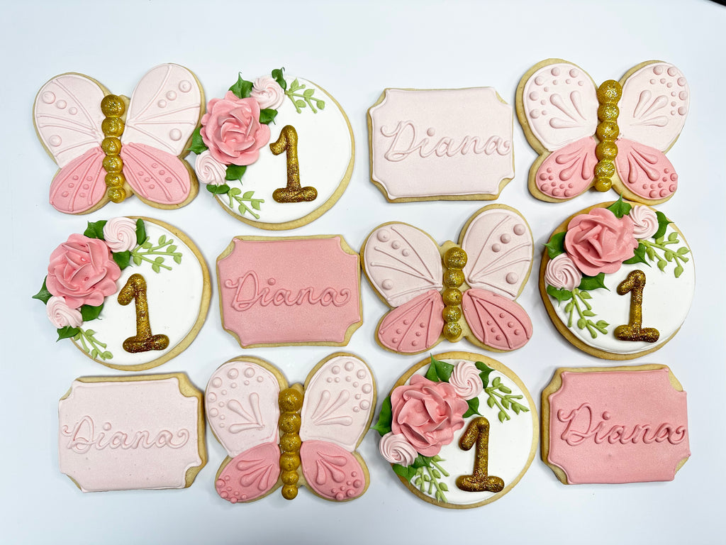 Royal Icing Butterfly Glam Cookies Dozen