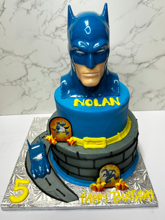 8-6" Tiered Batman Cake (Require 7-10 days notice)