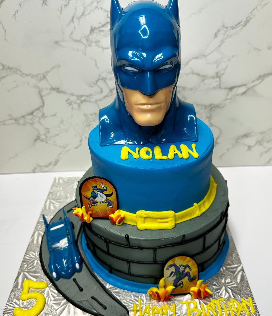 8-6" Tiered Batman Cake