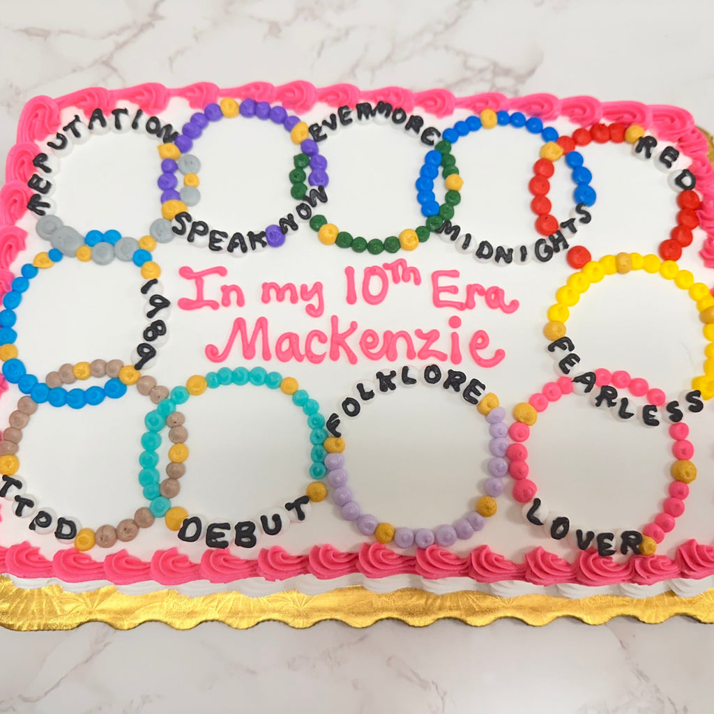 Taylor Swift Friendship Bracelet Design Cake