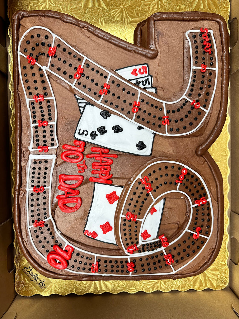 Cribbage Design Sheet Cake