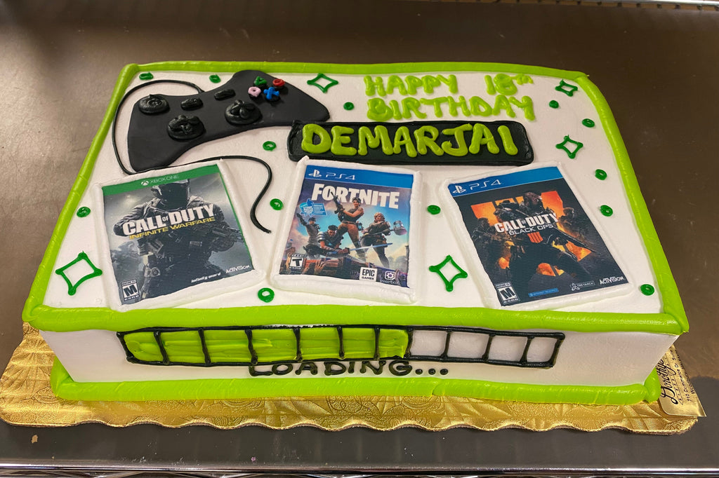 Video Game 1/4 Sheet Cake