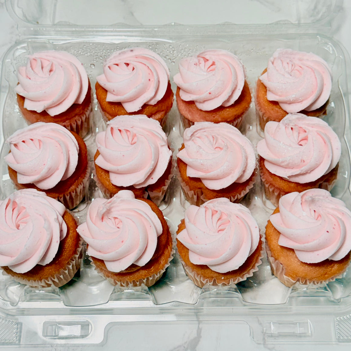 Mini Strawberry Cupcakes
