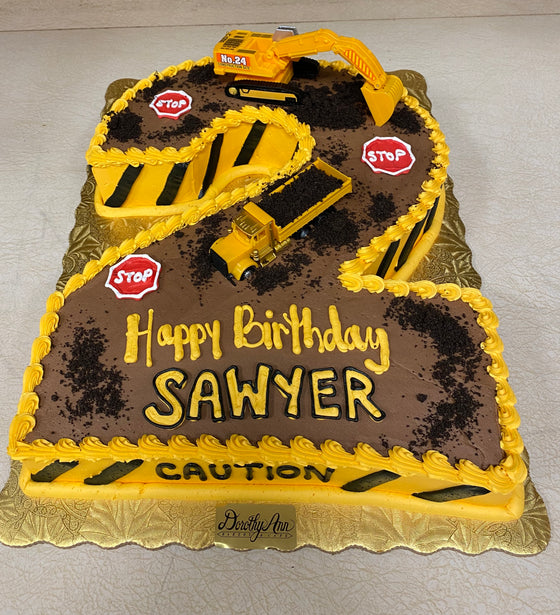 Number Cut Out Sheet Cake (Design Design)