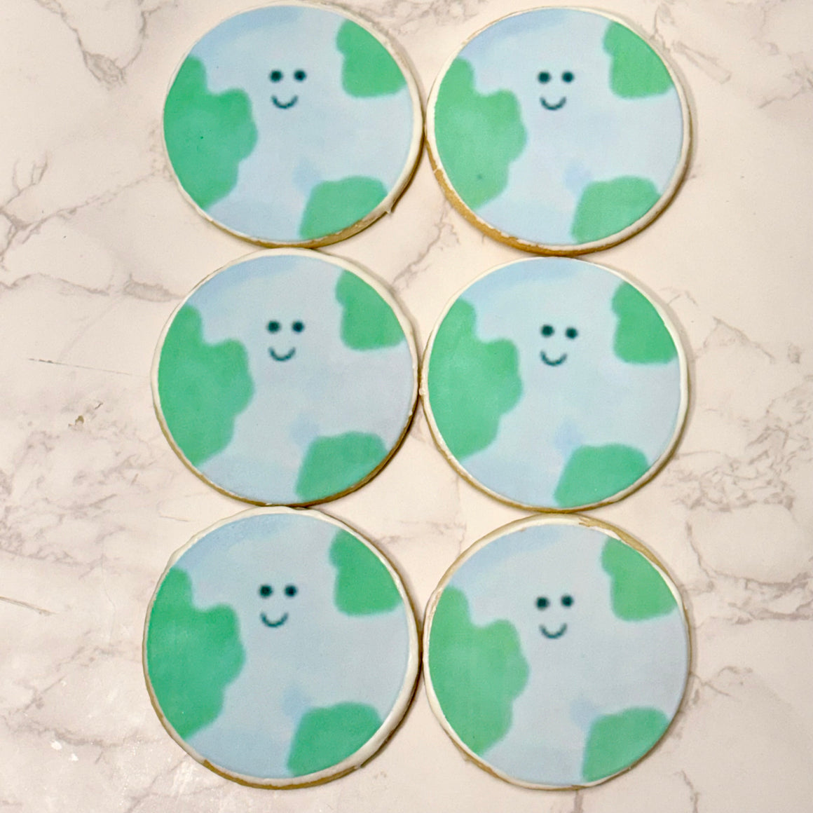 Half Dozen Earth Day Edible Image Cookies