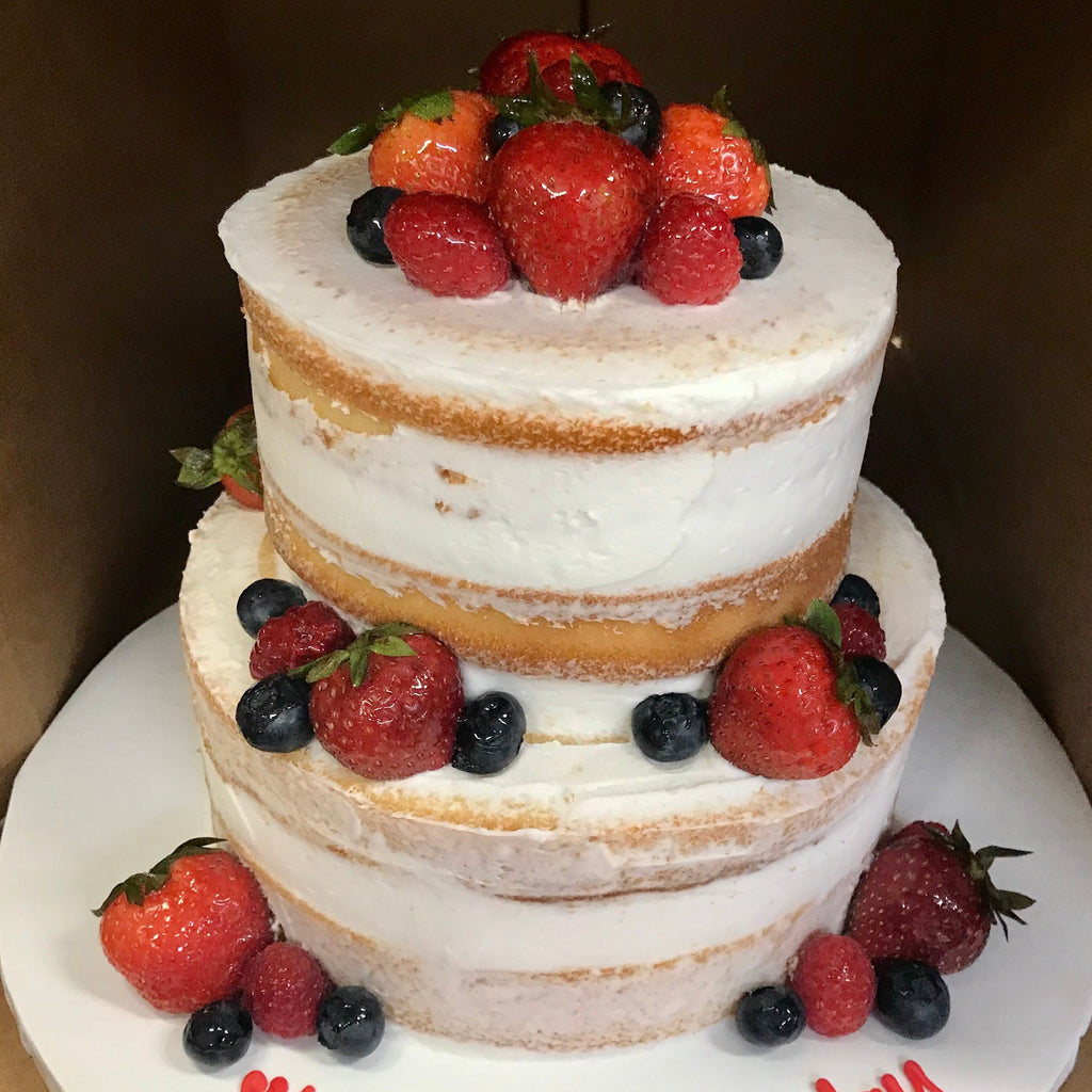 Naked Frosted Tiered Cake