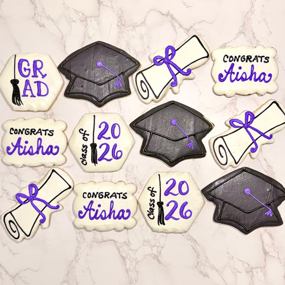 Decorated Graduation Cookies Dozen