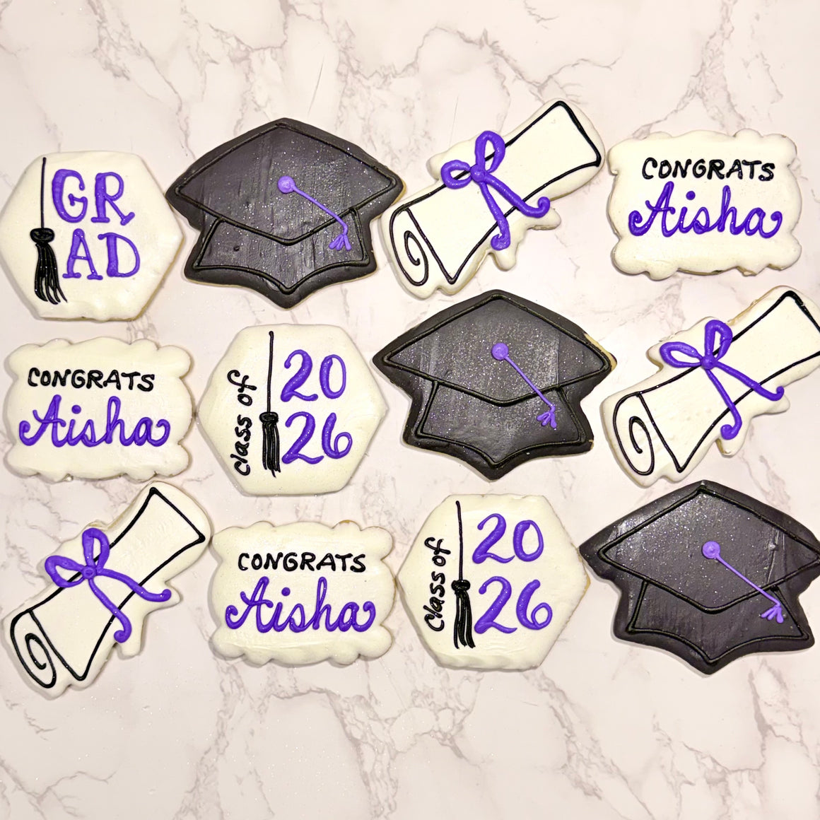 Decorated Graduation Cookies Dozen