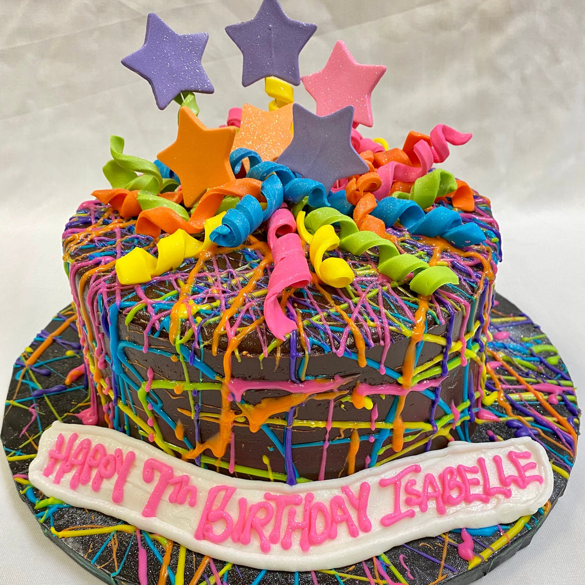 Neon Explosion Cake