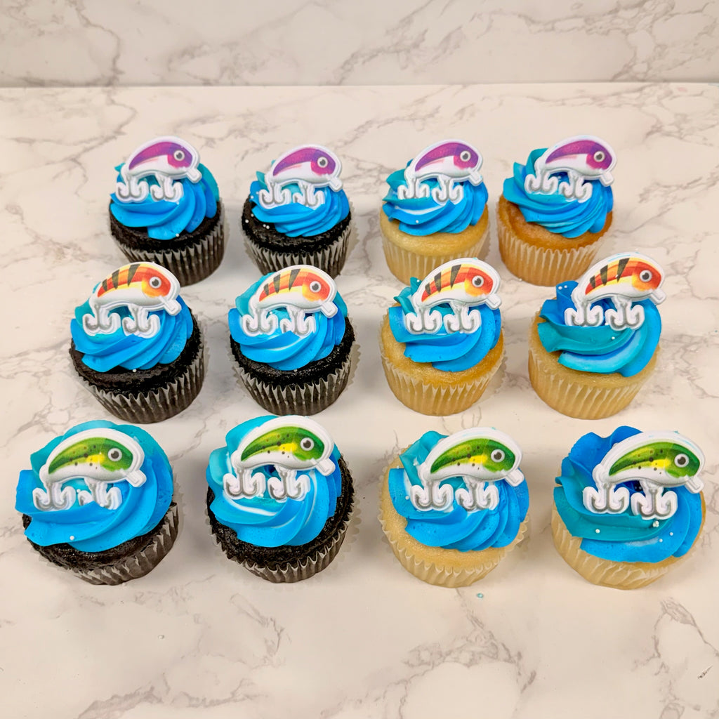 Fishing Theme Cupcakes (DOZEN)