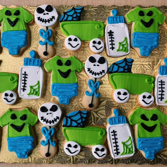 Dozen Nightmare before Christmas Baby Theme Cookies