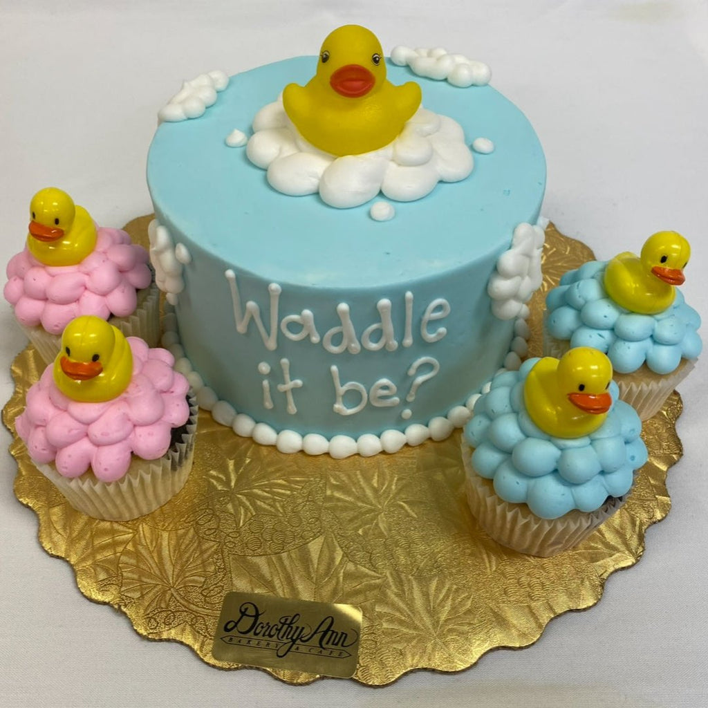 'Waddle it be' Gender Reveal Cake