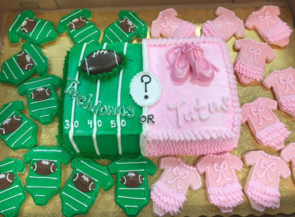 Touchdowns or Tutus Cake & Cookies