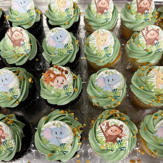 Jungle Animal Ring Cupcakes