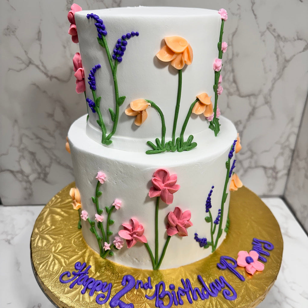 Wildflower Tiered Cake