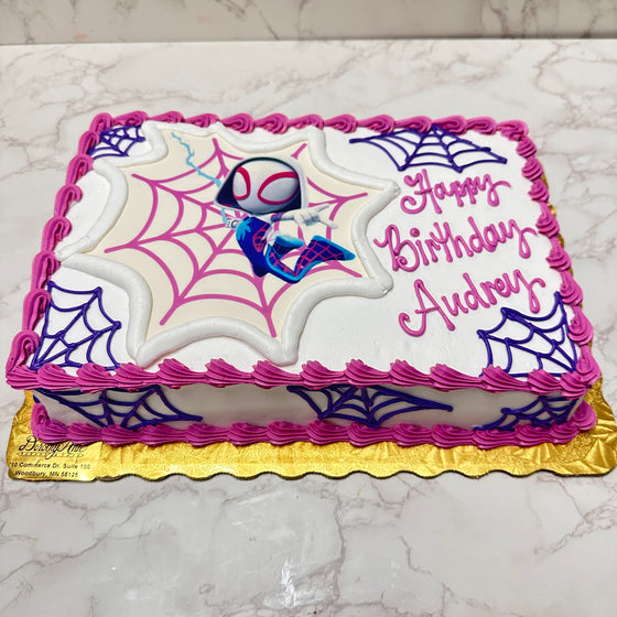 Ghost Spider Edible Image Sheet Cake