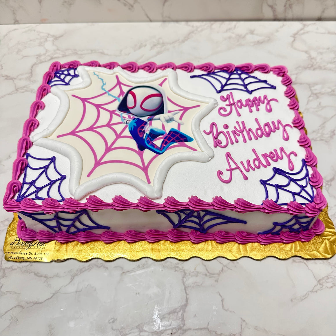 Ghost Spider Edible Image Sheet Cake