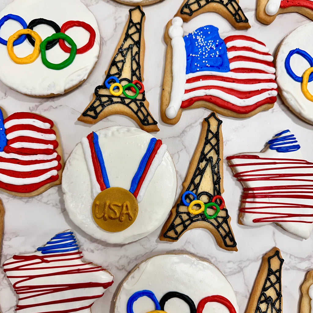 Decorated Olympic Cookies 2024