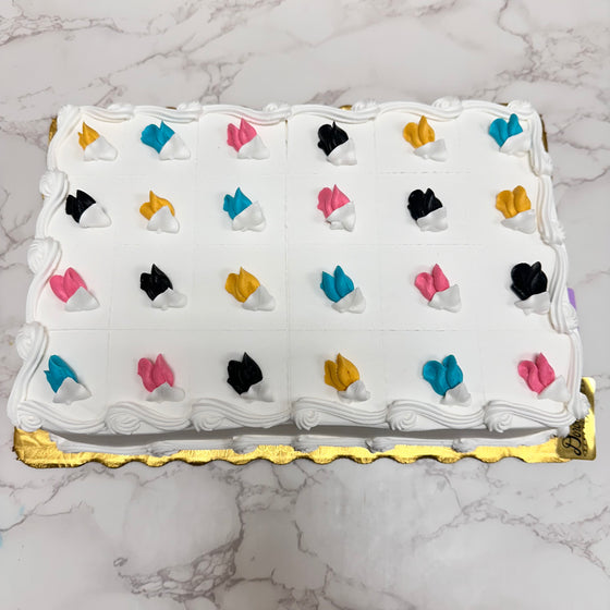 Scored Sheet Cake