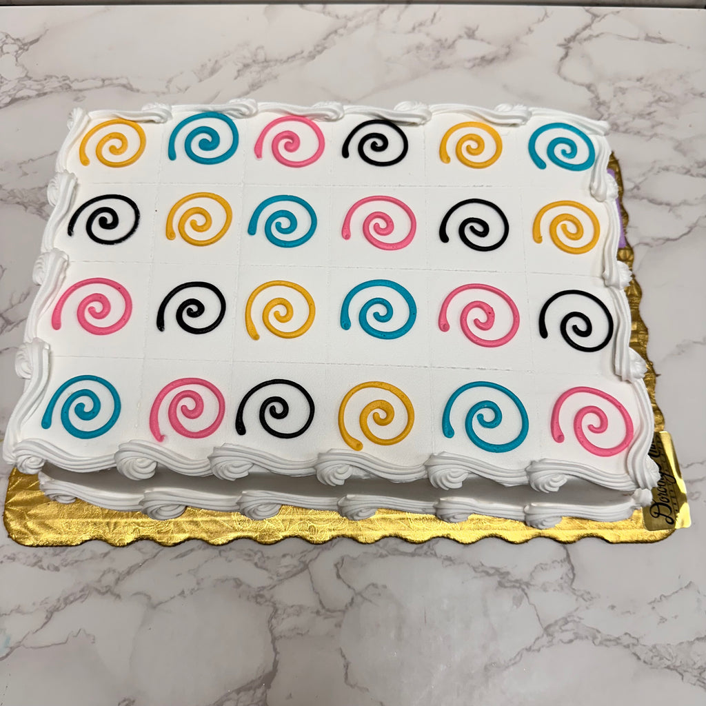 Scored Sheet Cake