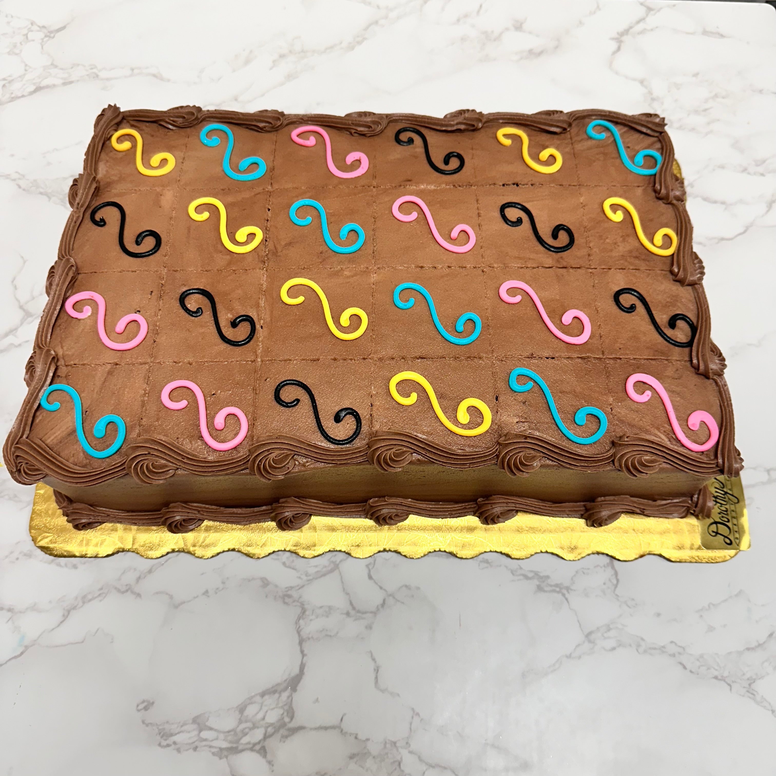 Scored Sheet Cake - Dorothy Ann Bakery & Cafe