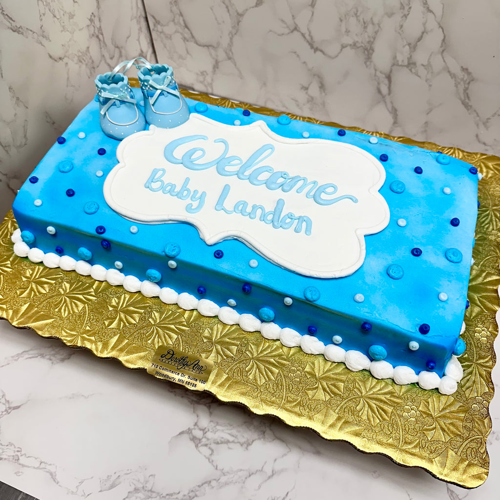 Baby Announcement Sheet Cake