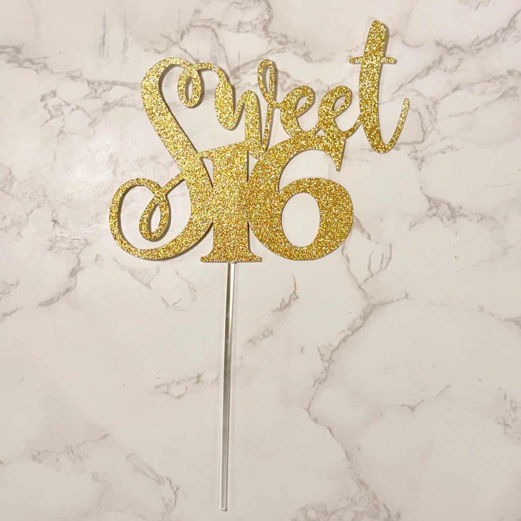 Sweet 16 Cake Topper