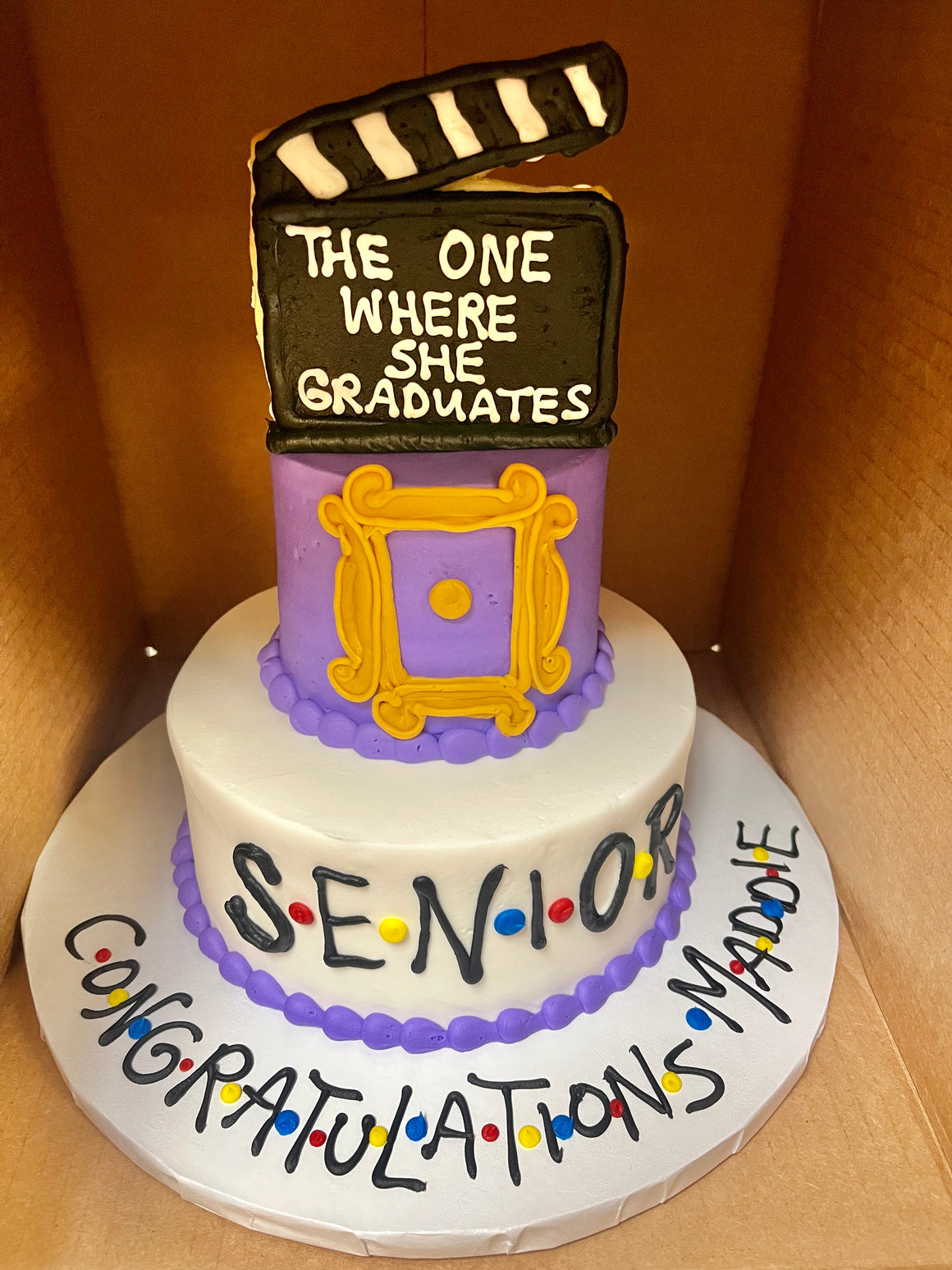 Friends Grad Cake "The One Where She Graduates" (Require 7-10 days notice)