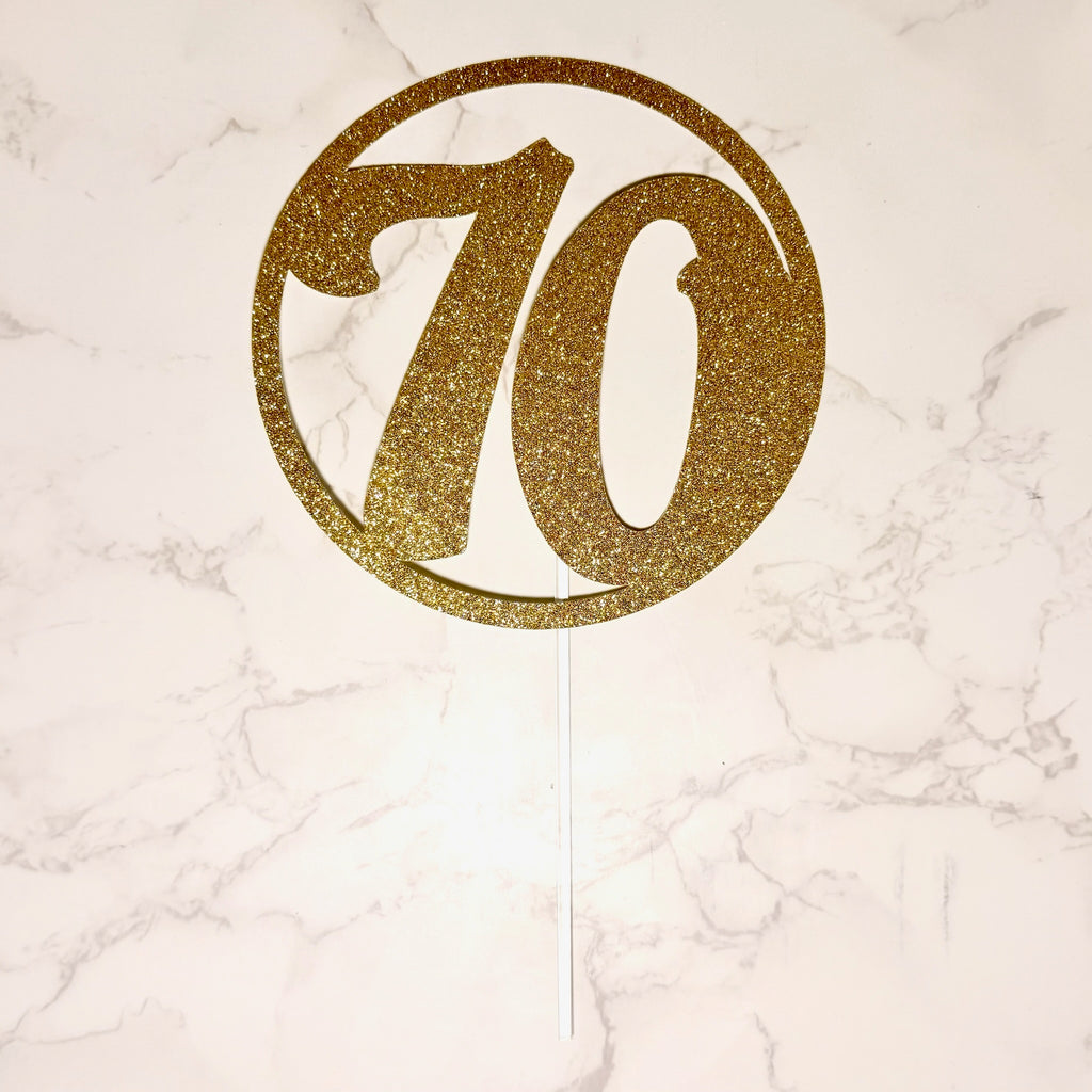 70 Cake Topper