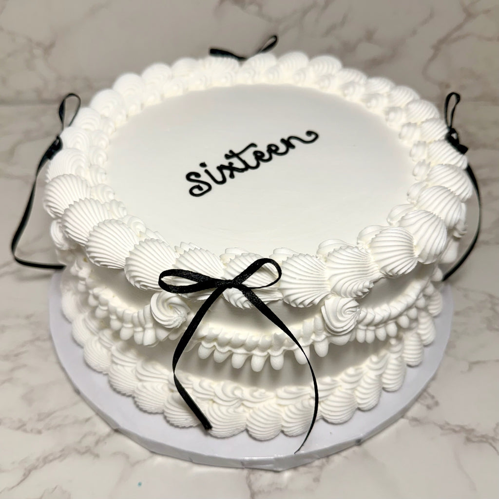 Elegant Black Bows Cake