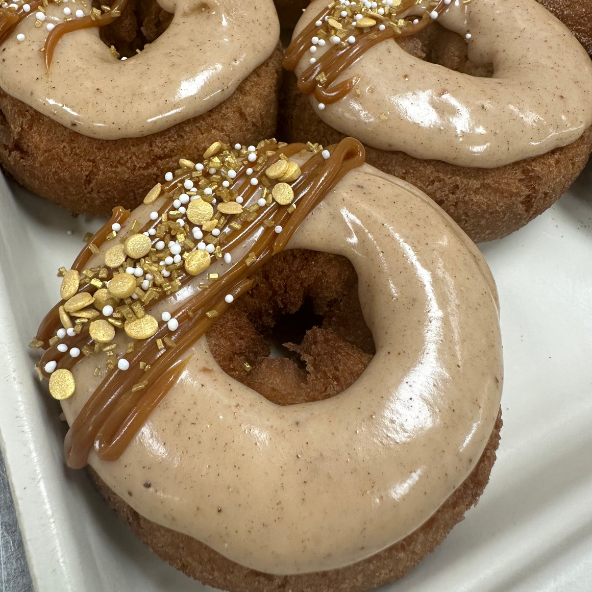 Frosted Applesauce Cake Donut