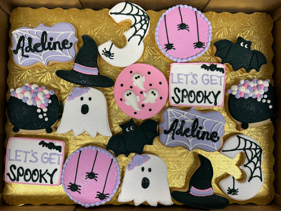 Royal Icing Pastel Halloween Cookie Dozen