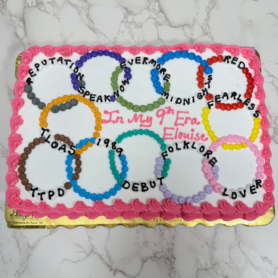 Taylor Swift Friendship Bracelet Sheet Cake