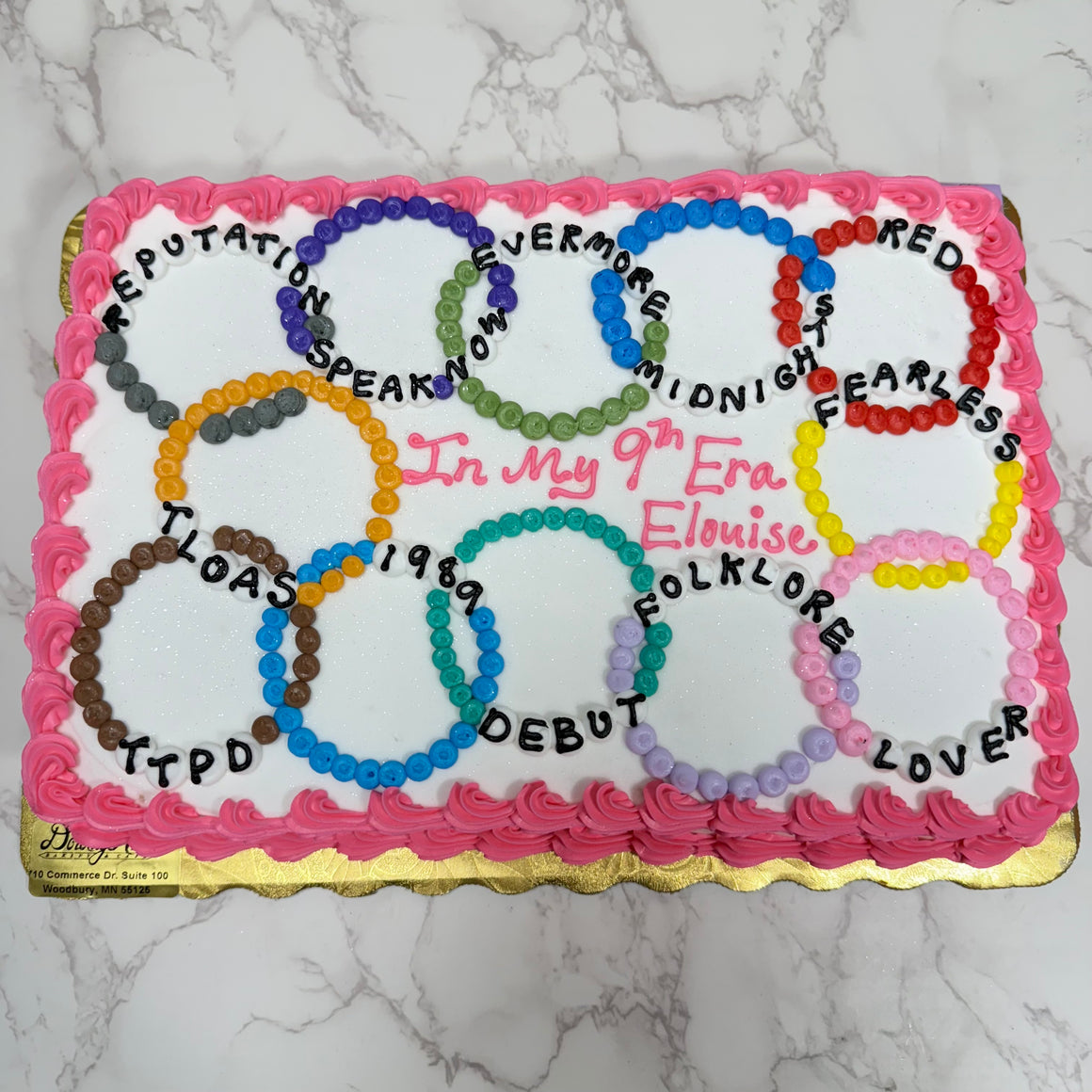 Taylor Swift Friendship Bracelet Sheet Cake