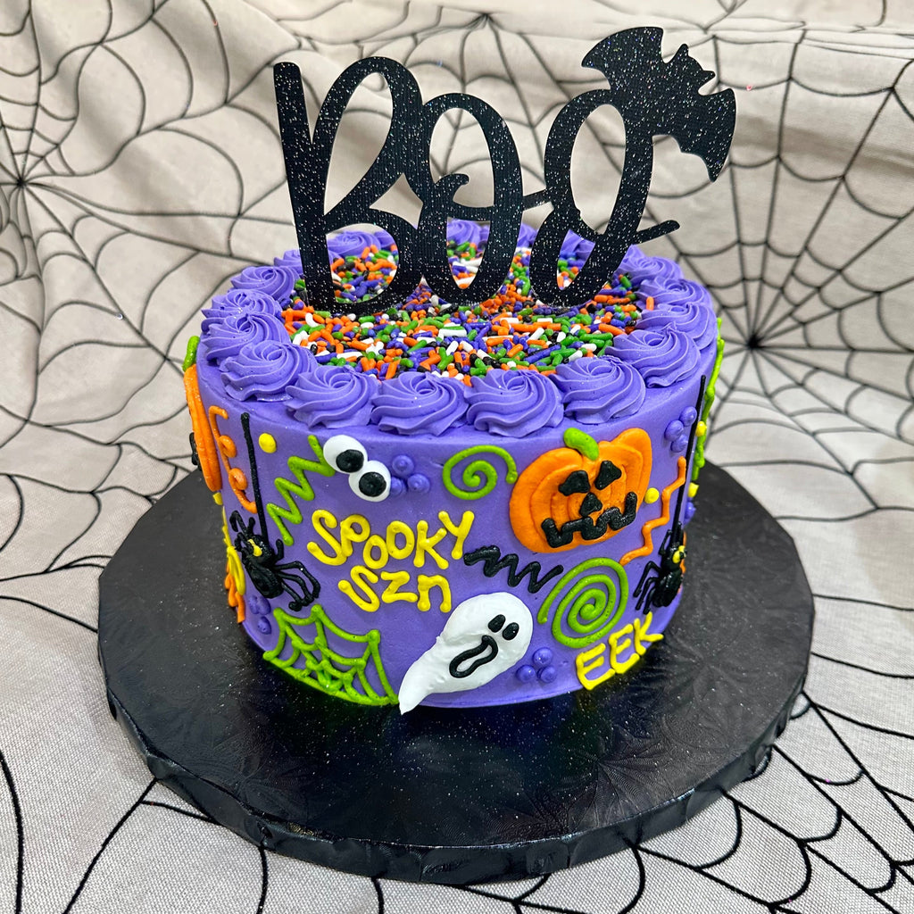 6" Doodle Design Halloween Cake