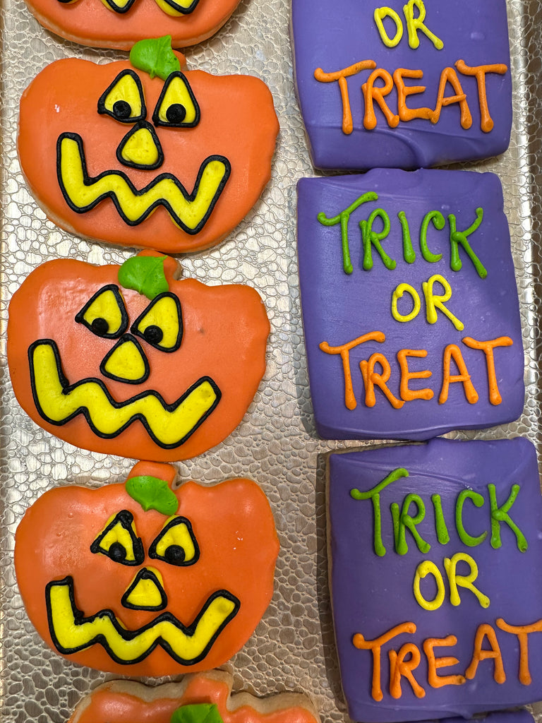 Halloween Trick or Treat Cookie or Pumpkin Face