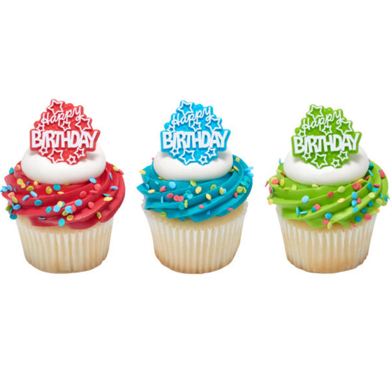 Happy Birthday Cupcake with Color